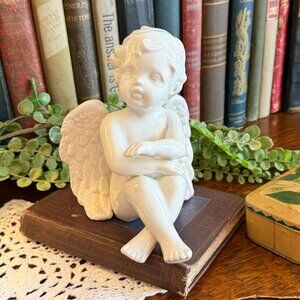 Vintage Angel Baby Sitting Down
